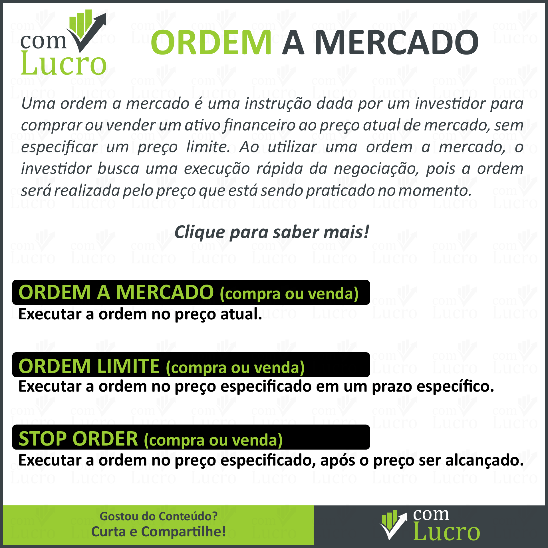 Ordem a Mercado (Market Order)