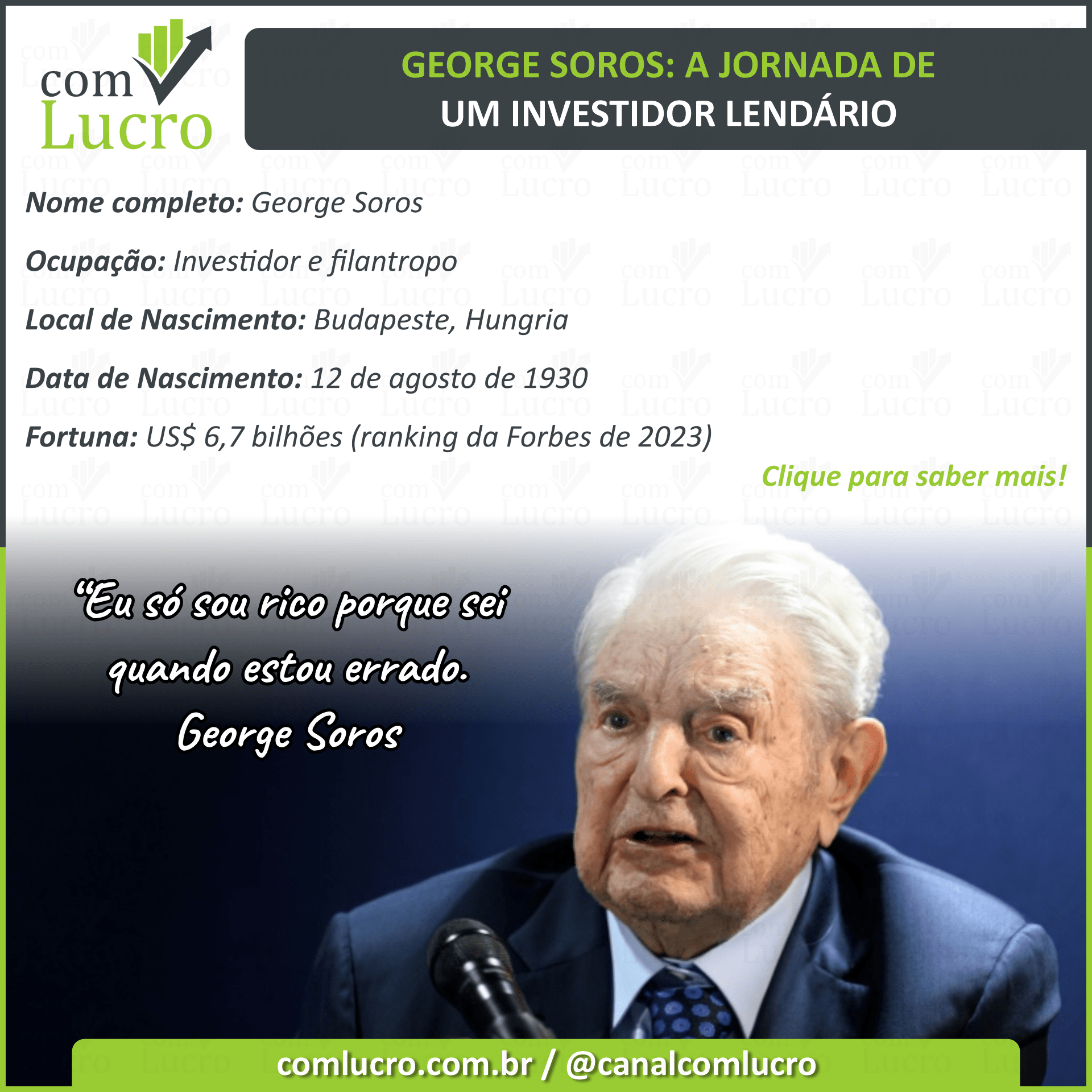 Maiores Investidores do Mundo: George S